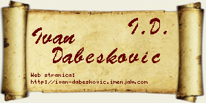 Ivan Dabesković vizit kartica